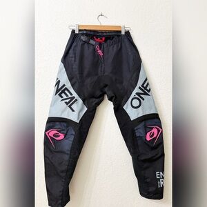 O'Neal Element MX Black, Pink, and Gray Racing Moto Pants - 5/6